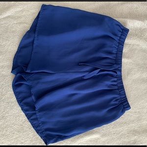 Elastic Waist Royal Blue Shorts
